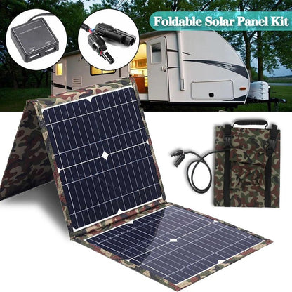100 - 800W Foldable Solar Panel Kit Complete Solar Power Station MPPT Portable Generator Charger 18V for Camping Car Boat Caravan - 