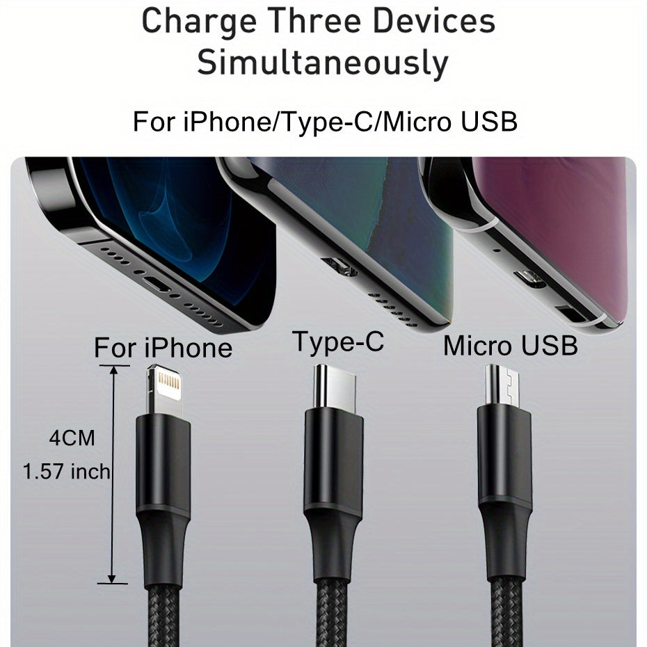 3-in-1 Universal USB Charging Cable