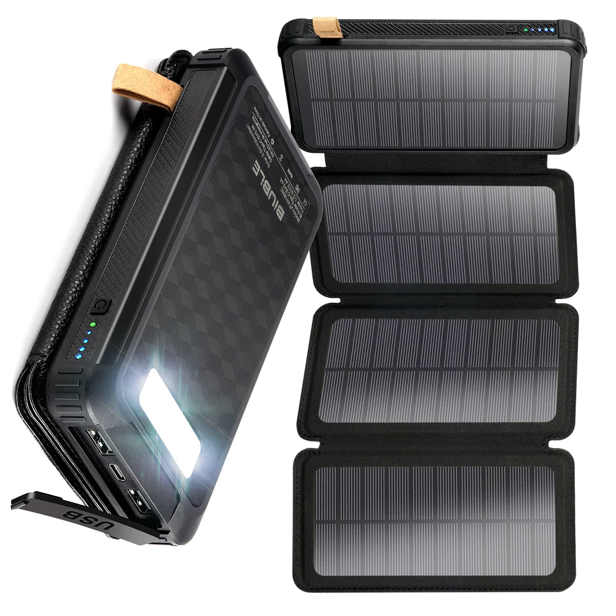 20000mAh Large Capacity Solar Panel Power Bank Charger - 