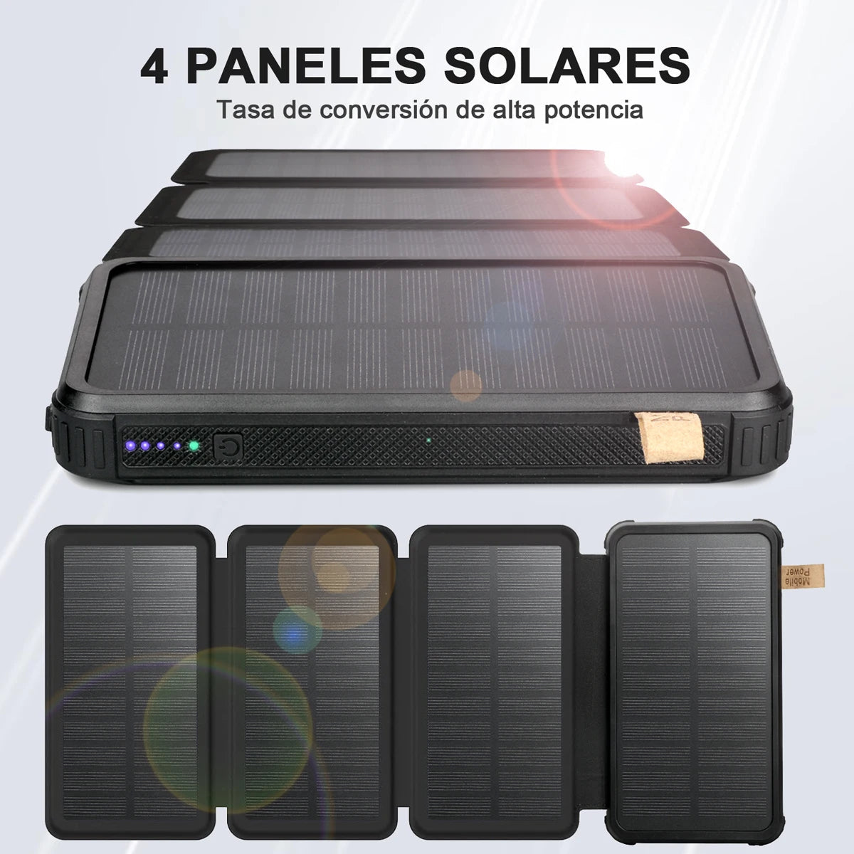 20000mAh Large Capacity Solar Panel Power Bank Charger - 