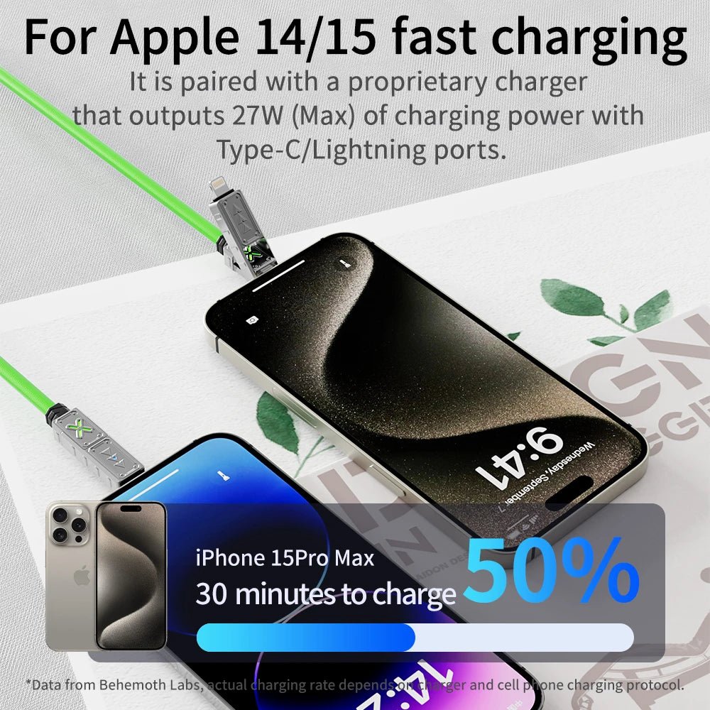 240W 4 - in - 1 Super Fast Charging Data Cable USB - C To Type - C Zinc Alloy Cable for Samsung Xiaomi Iphone - 