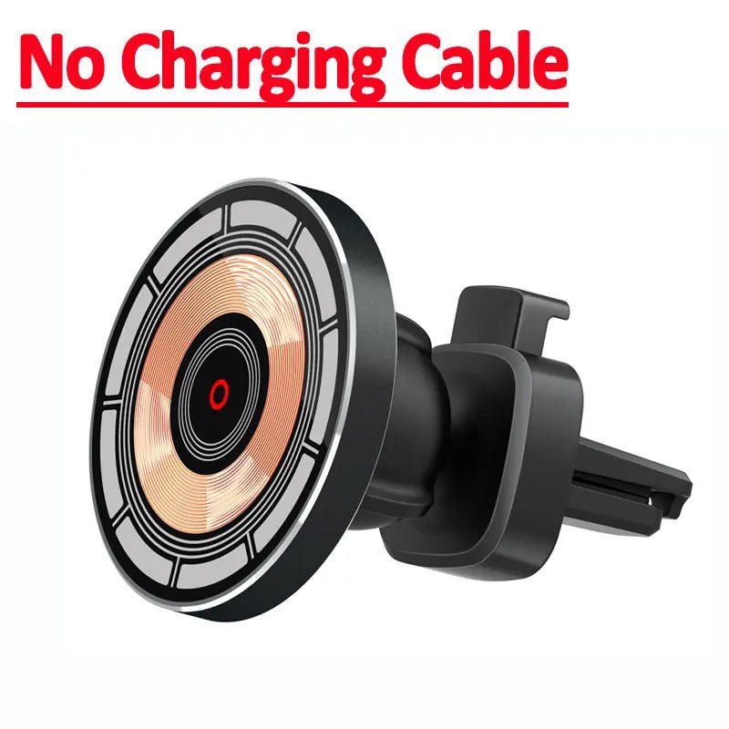 30W Magnetic Car Wireless Charger Phone Holder Stand for iPhone 15 14 13 12 11 Pro Max - 