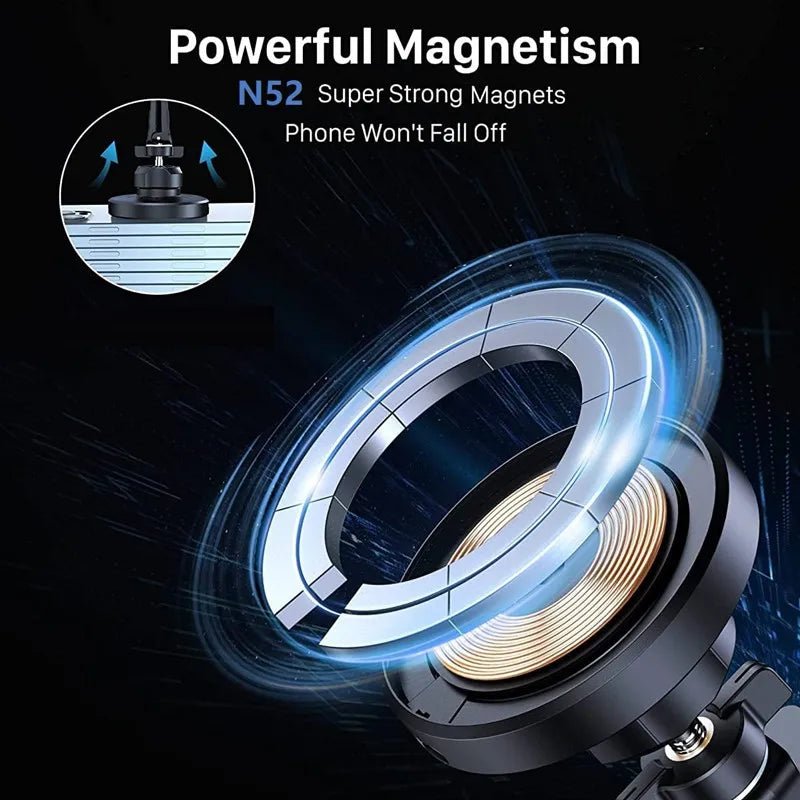 30W Magnetic Car Wireless Charger Phone Holder Stand for iPhone 15 14 13 12 11 Pro Max - 