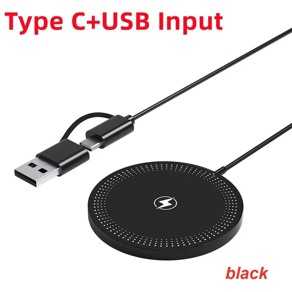 30W Magnetic Wireless Charger Pad Fast Charging Stand for iPhone 15 14 13 12 Pro Airpods PD Macsafe Dock Station - 