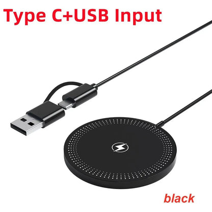 30W Magnetic Wireless Charger Pad Fast Charging Stand for iPhone 15 14 13 12 Pro Airpods PD Macsafe Dock Station - 