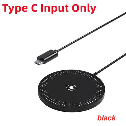 30W Magnetic Wireless Charger Pad Fast Charging Stand for iPhone 15 14 13 12 Pro Airpods PD Macsafe Dock Station - 