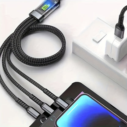 2pcs 3-in-1 Fast Charging Cable Bundle