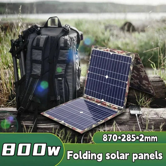800W Foldable Solar Panel Portable Solar Charger 12V USB - 