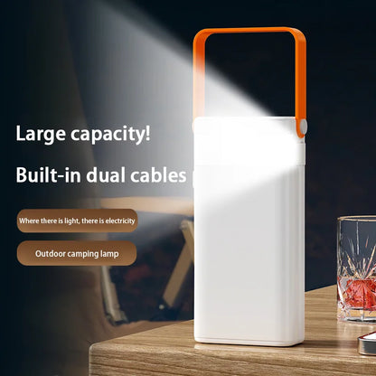 OnePlus 200000mAh Solar Power Bank With Built In Cables High Capacity LED Light For iPhone Fast Charging