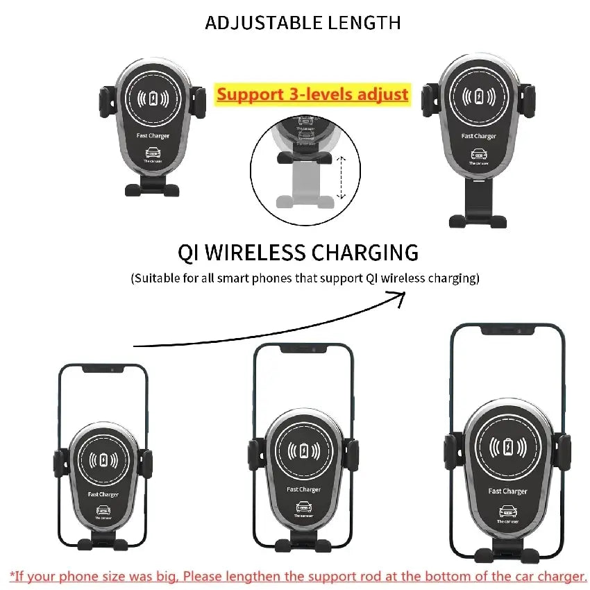 15W Wireless Car Charger Mount Air Vent