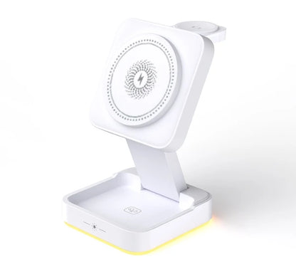 30W 3 In 1 Foldable Magnetic Wireless Fast Charging Station For iPhone 15 14 13 12 Apple Watch 8 7 6 AirPods Pro