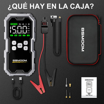 8000A Booster Battery 26800mAh Jump Starter (up to All Petrol, Diesel Engine 10.0L), with USB Charging Port, LED Light