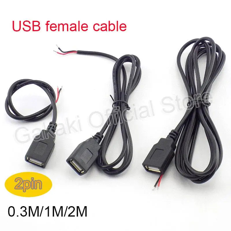 0.3m/1m/2m 5V USB Power Supply Cable