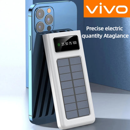 VIVO 200000mAh Solar Power Bank 3C Certification 4 In 1 LED Light Outdoor Charger Fast Charging External Battery