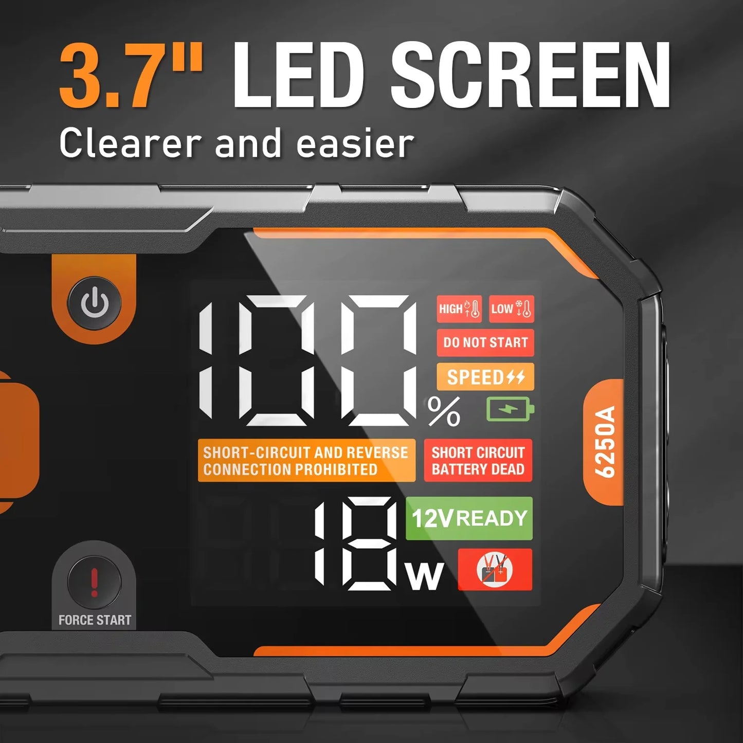 Car 6250A 30000mAh Portable 12V  Jump Starter Power Bank 12V Auto Battery Charger Booster Starting Device