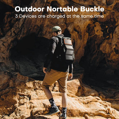 TUODES 20000mAh Solar Power Bank 4 Solar Panels Waterproof Battery Portable Charger for iPhone Xiaomi Samsung Huawei