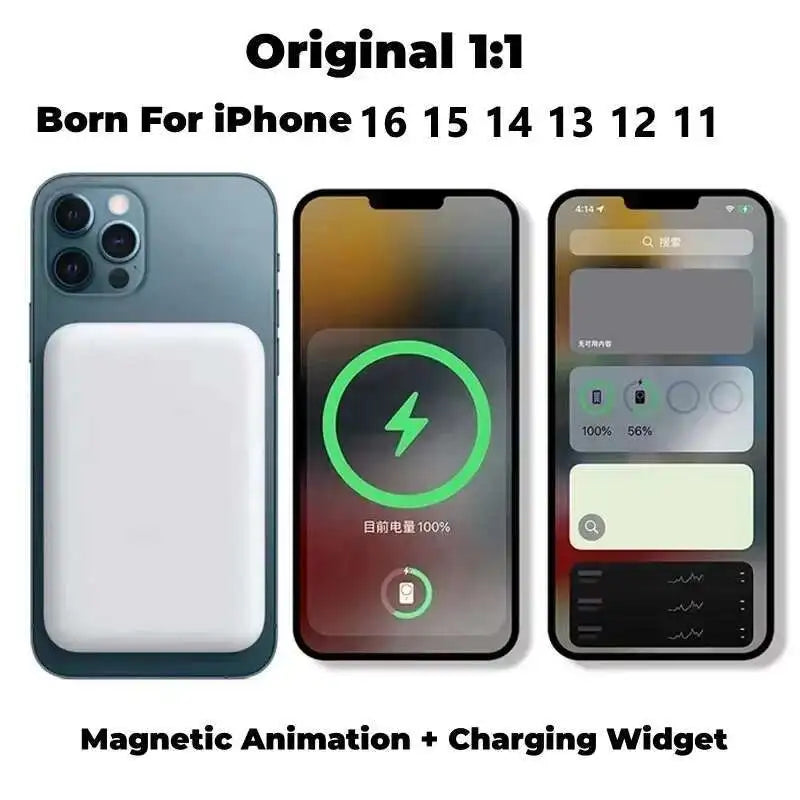 MagSafe 10000mAh Power Bank Portable Wireless Charger Magnetic Battery Pack for iPhone 13 14 15 16