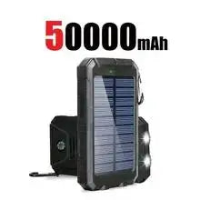 VIVO 200000mAh Waterproof Outdoor Solar Power Bank With Dual USB Charger For Camping And Travel
