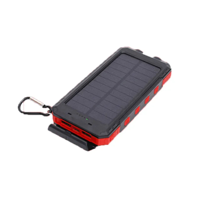 Solar Power Bank 200000mAh Portable LED Light Outdoor Waterproof External USB Charger for iPhone Samsung Xiaomi