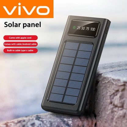 VIVO 200000mAh Solar Power Bank 3C Certification 4 In 1 LED Light Outdoor Charger Fast Charging External Battery