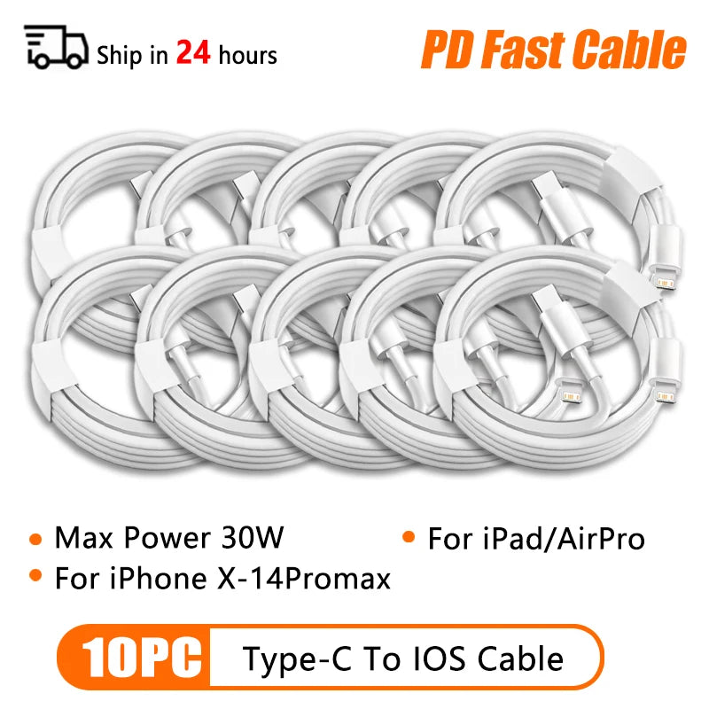 PD 60W USB C To USB C Fast Charging Cable 2M Type C For iPhone iPad Android USB C Devices Premium