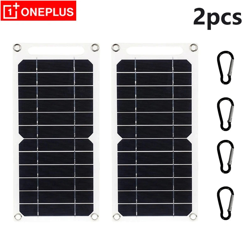 OnePlus 5V 35W SunPower Portable Solar Panel With USB Charger For Phone Power Bank Outdoor Camping Home RV Gift