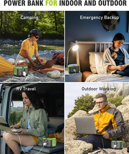 SinKeu Portable Power Station 600W 300W 200W 120W With 110V AC Outlets Solar Generator For Camping RV Home