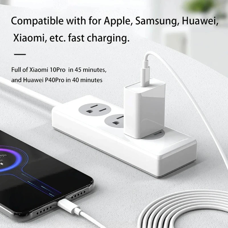 PD 60W USB C To USB C Fast Charging Cable 2M Type C For iPhone iPad Android USB C Devices Premium
