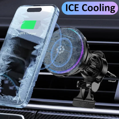 15W Ice Cooling Magnetic Wireless Car Charger