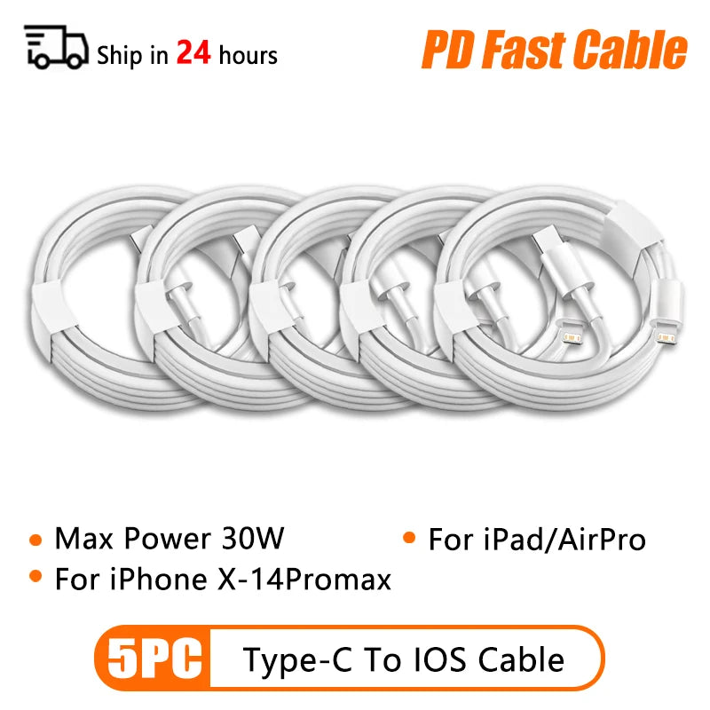 PD 60W USB C To USB C Fast Charging Cable 2M Type C For iPhone iPad Android USB C Devices Premium