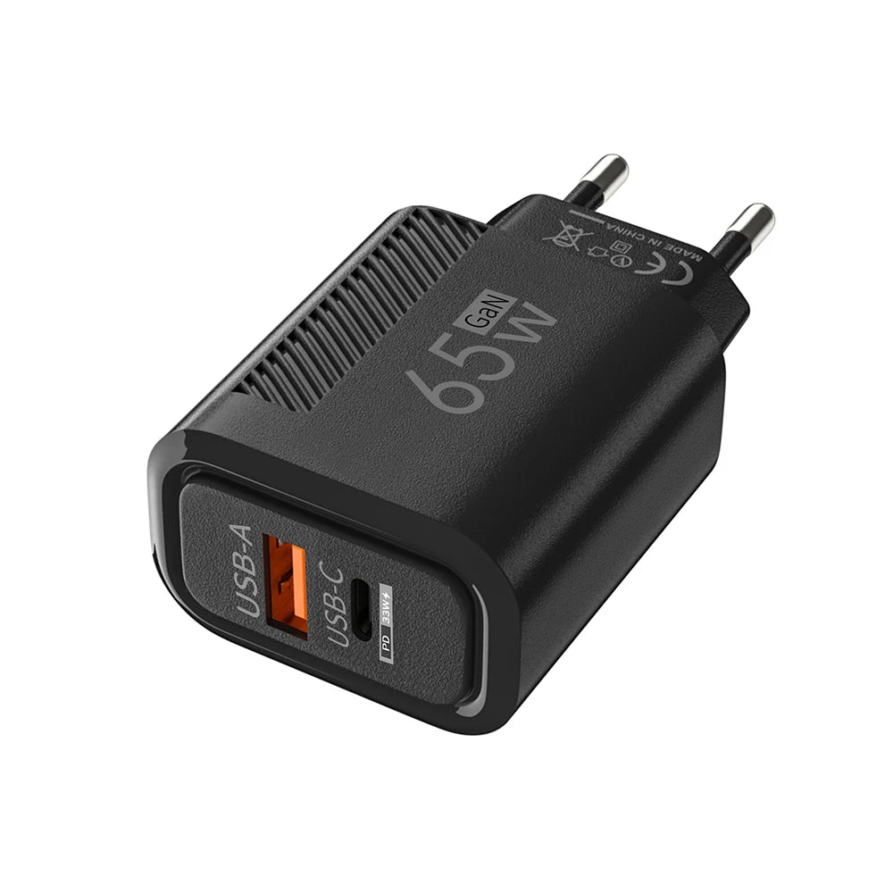 65W GaN USB Type C Charger PD 3.0 Quick Charge Wall Charger With US EU Plugs For iPhone Samsung