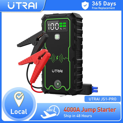 UTRAI Power Bank  4000A Jump Starter Portable Charger Car Booster 12V Auto Starting Device Emergency Car Battery Starter