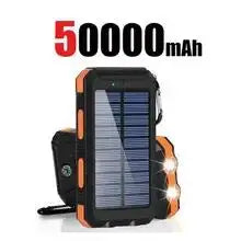 VIVO 200000mAh Waterproof Outdoor Solar Power Bank With Dual USB Charger For Camping And Travel