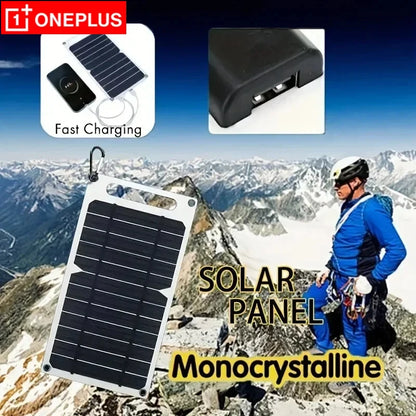 OnePlus 5V 35W SunPower Portable Solar Panel With USB Charger For Phone Power Bank Outdoor Camping Home RV Gift
