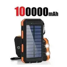 VIVO 200000mAh Waterproof Outdoor Solar Power Bank With Dual USB Charger For Camping And Travel