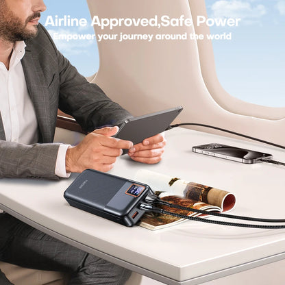 Tuodes 20000mAh Power Bank PD 20W Fast Charging Portable Charger For IPhone Samsung Xiaomi