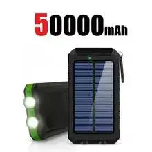 VIVO 200000mAh Waterproof Outdoor Solar Power Bank With Dual USB Charger For Camping And Travel