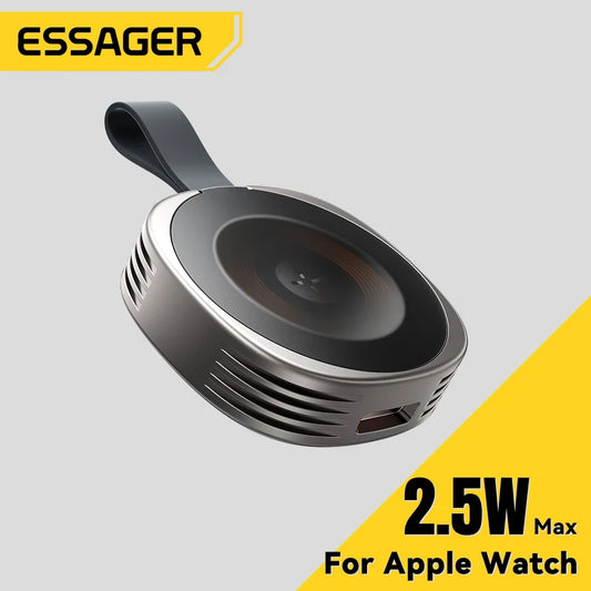 Essager Magnetic Wireless Charger For Apple Watch 9 8 7 6 5 4 SE Ultra Fast Charging Station Dual Port