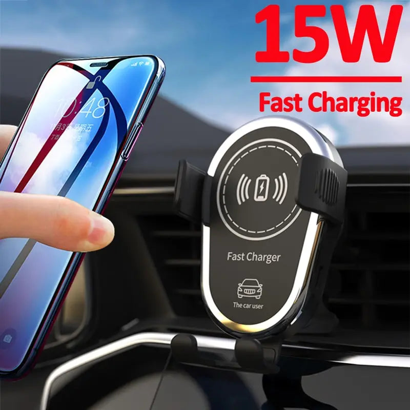 15W Wireless Car Charger Mount Air Vent