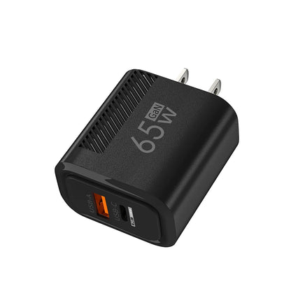 65W GaN USB Type C Charger PD 3.0 Quick Charge Wall Charger With US EU Plugs For iPhone Samsung