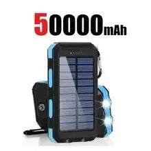 VIVO 200000mAh Waterproof Outdoor Solar Power Bank With Dual USB Charger For Camping And Travel
