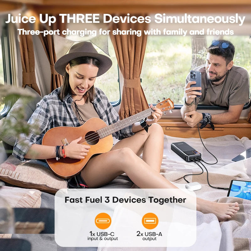 Tuodes 20000mAh Power Bank PD 20W Fast Charging Portable Charger For IPhone Samsung Xiaomi