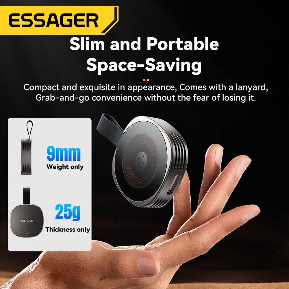 Essager Magnetic Wireless Charger For Apple Watch 9 8 7 6 5 4 SE Ultra Fast Charging Station Dual Port