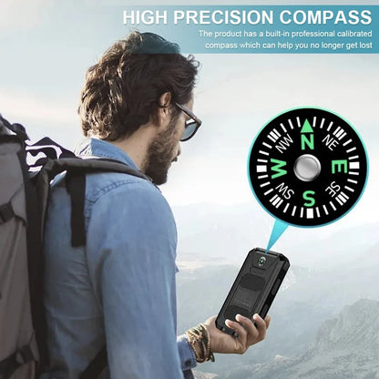 TUODES 20000mAh Solar Power Bank Capacity Waterproof Portable Charger With Solar Panel For iPhone Huawei Samsung Xiaomi