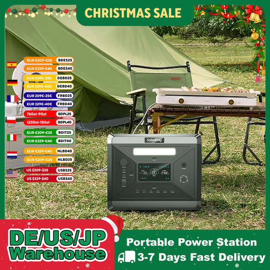 SOLARPLAY Q2501 Portable Power Station 2160Wh LiFePO4 Battery 2400W 4800W Peak AC Output Solar Generator