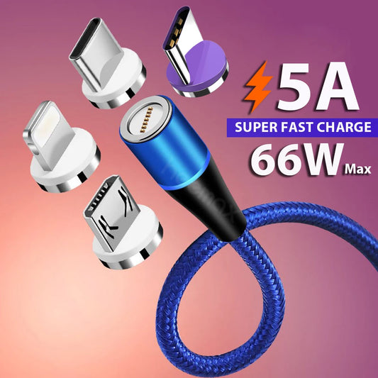 5A Magnetic USB Type C Cable SFC 3A Fast Charge