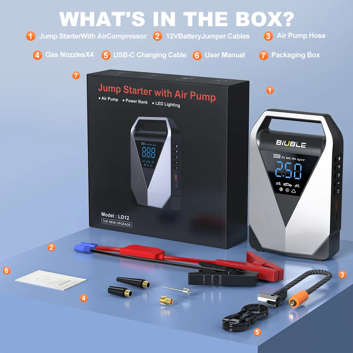 Power Bank 21800mAh/26800mAh Jump Starter Portable Charger Car Booster Auto Starting Device Emergency Car Battery Starter