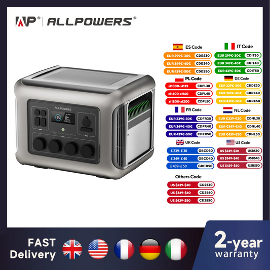 ALLPOWERS R2500 Portable Power Station 2016Wh 2500W Supply - 