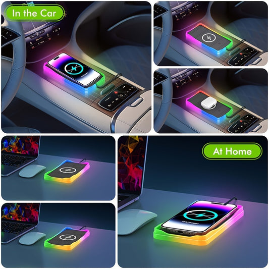 Newly Upgraded Soft Rubber Wireless Car Charger Pad