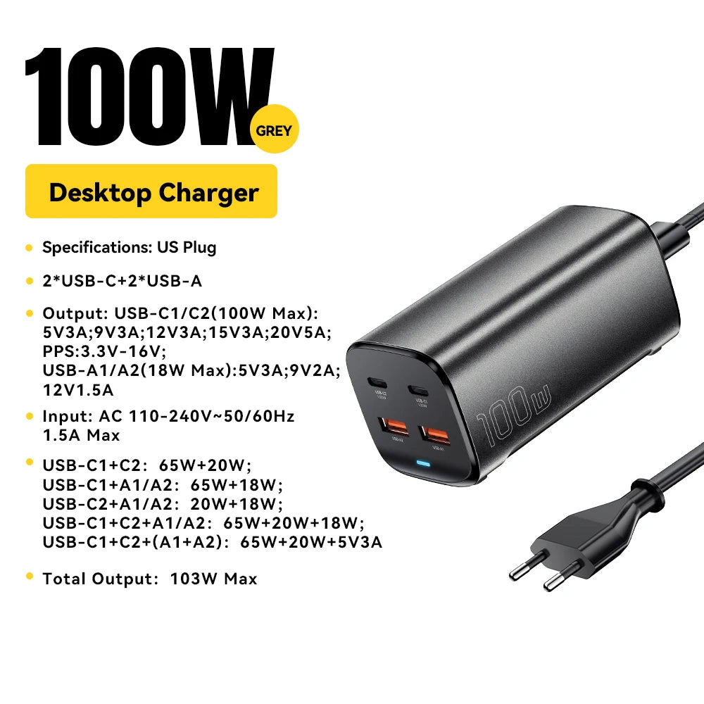 100W USB-C GAN Fast Charger | 100W GAN Charger with Quick Charge 4.0 | USB-C 100W PD Desktop Charger |  100W Multi-Port GAN Charging Adapter | High-Speed 100W USB-C Charger | 100W Fast Charging GAN Power Adapter
 | USB-C Quick Charge 4.0 GAN Charger | PD Fast Charger – 100W GAN Tech | 100W GAN USB-C Power Hub 
